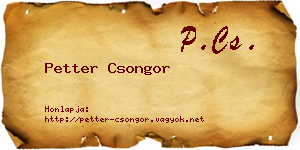 Petter Csongor névjegykártya